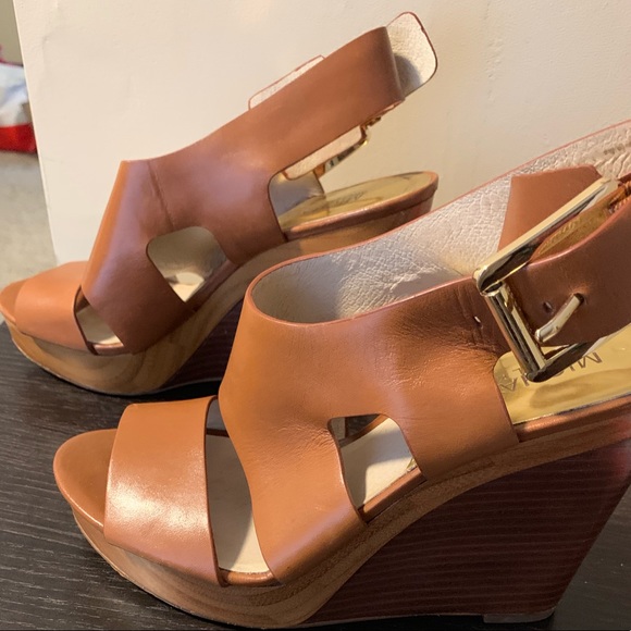 Michael Josephine Leather Wedge Sandal - Picture 2 of 5